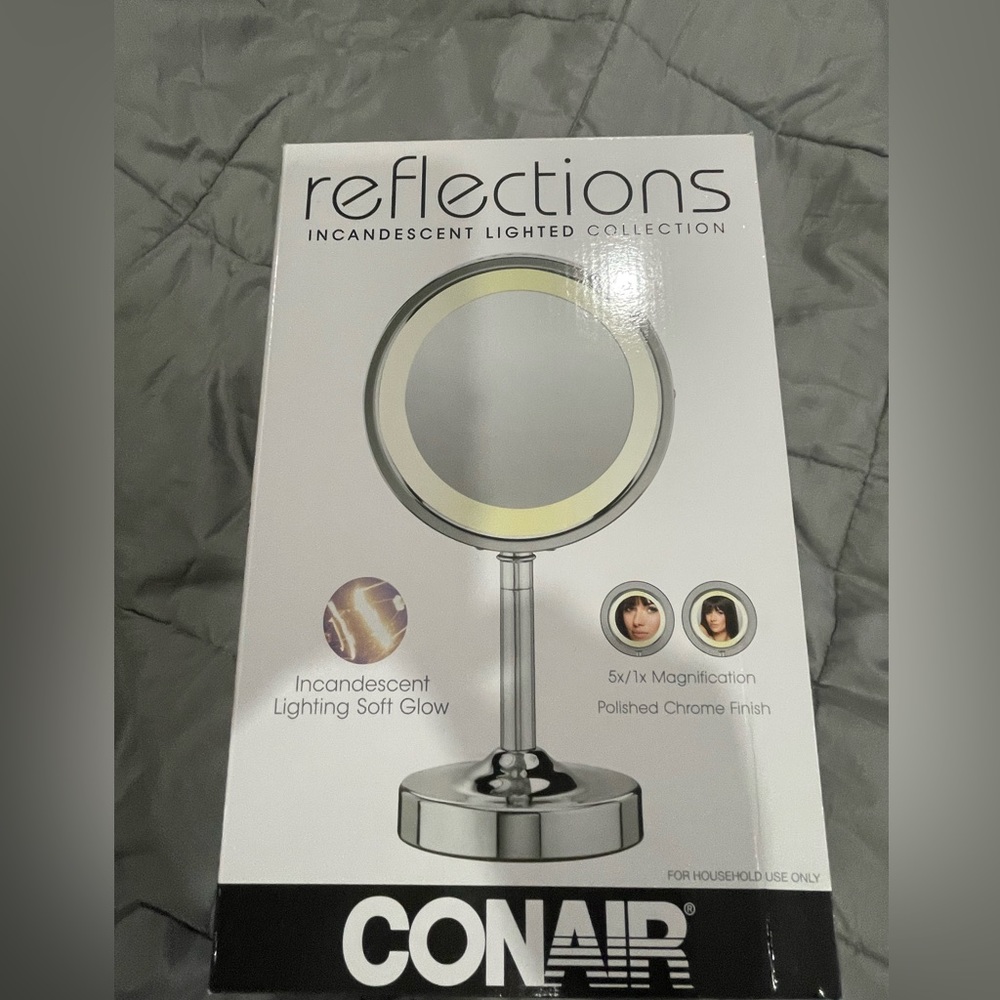 Mirror with led lights installed